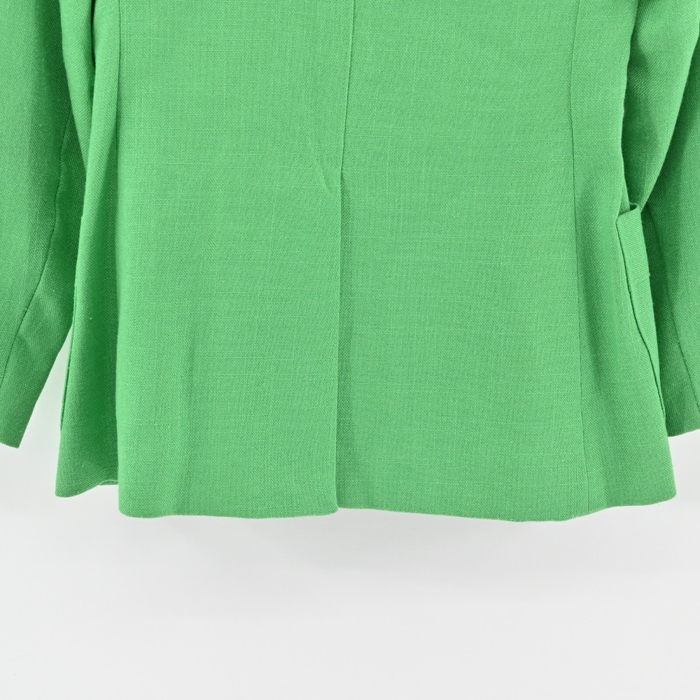 Vtg EVAN PICONE Blazer Womens Size 6 Green Single Breasted Front Pocket Jacket - Picture 12 of 13